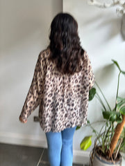 Mocha Leopard Print Blouse Rachel