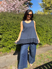 Navy Multi Hole Trim Vest Terri