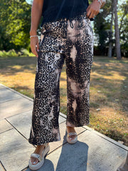 Black Leopard Stripe Trousers Jordan