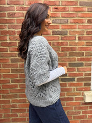 Grey Cosy Diamond Knit Sofia