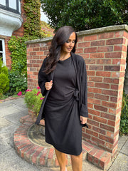 Black Textured Corrina Jacket