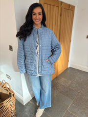 Denim Premium Reversible Puffer Jacket Seraphina