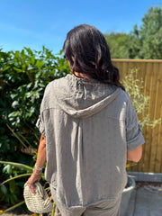 Mocha Hooded Zip Jacket Set Willa
