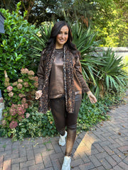 Chocolate Metallic Sweat Top India