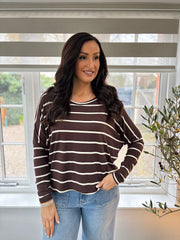 Chocolate Striped Top Annie