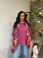 Grape Marl Two Piece Scarf Knit Danni