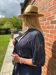 Navy Multi Hole Shrug Paloma