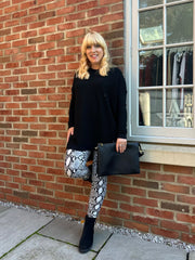 Black Ribbed Knit Layla