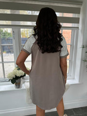 Mocha Two Tone Sports Dress Olympia