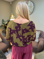 Grape Tie Detail Layered Top Sharon