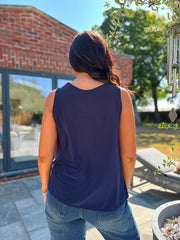 Navy Vest Top Janey