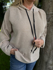 Stone Chenille Silver Fleck Hoodie Lisa