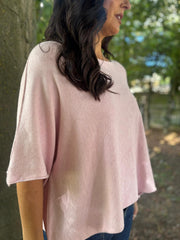 Pink Reverse Seam Round Neck Diana
