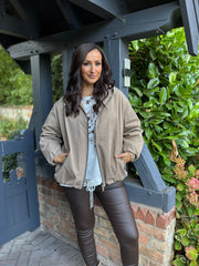 Mocha Lightweight Hooded Jacket Lottie