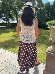 Chocolate Polka Dot Skirt Amy