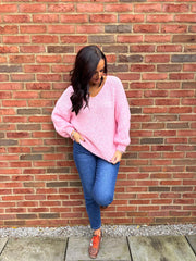 Pink Cosy Knit Beverley