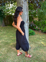 Black Cargo Pocket Jumpsuit Verity