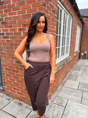 Mocha Smooth Double Layered Vest Saylor