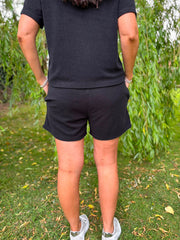 Black Soft Towelling Set Adriana