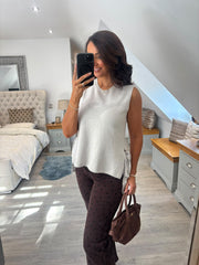 Stone Tie Detail Knitted Tank Lola