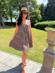 Animal Print Sleeveless Dress Cleo