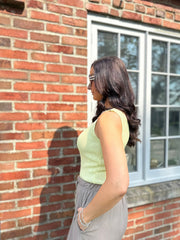 Lemon Shimmer Knit Vest Palmer