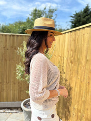Stone Gathered Loose Knit Paige
