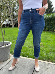 Denim Diamante Mom Fit Jeans