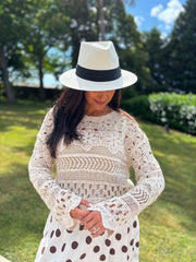 Stone Crochet Patterned Jumper Stephanie