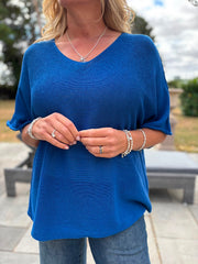 Royal Blue Reverse Seam Knit Georgina