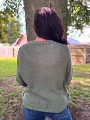 Sage Cosy Knit Cardi Sofia