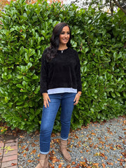 Black Chenille Sweatshirt Skye