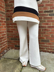 Winter White Drawstring Knitted Trousers Ophelia