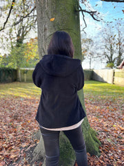 Black Soft Knit Hoodie Phoebe