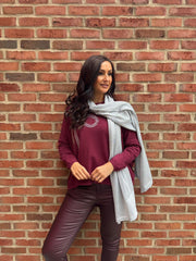 Silver Shimmer Knit Scarf