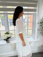 White Pleated Dress Two Piece Jocelyn