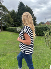 Navy Stripe Knit Top Stacey