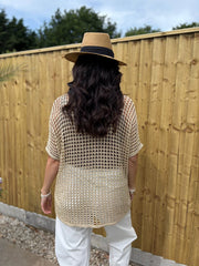 Gold Shimmer Loose Knit Giana