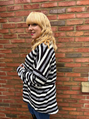 Black Stripe Long Sleeve Top Yasmin