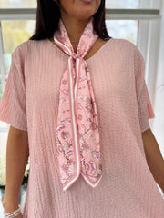 Pink Textured Scarf Top Vivienne