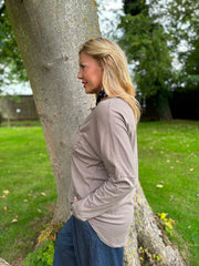 Mocha Stud Pocket Top Serena