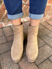 Mocha Buckle Wedge Boots