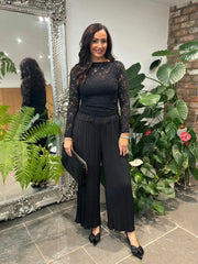 Black Floral Lace Top Kelly