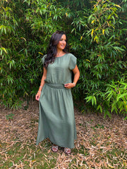Khaki Top & Skirt Set Daniella