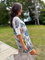 White Wildflower Knit Dress Delilah