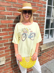 Lemon Floral Bicycle Top Fern