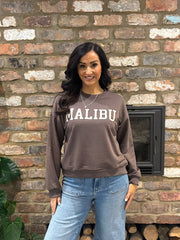 Chocolate Premium Cotton Malibu Sweatshirt Joan