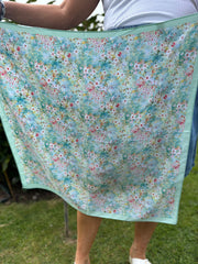 Mint Ditsy Summer Floral Scarf