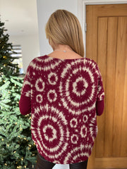 Wine Tie Dye Knit Skylar