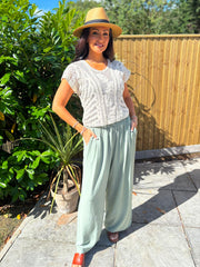 Stone Net Crochet Top Fran